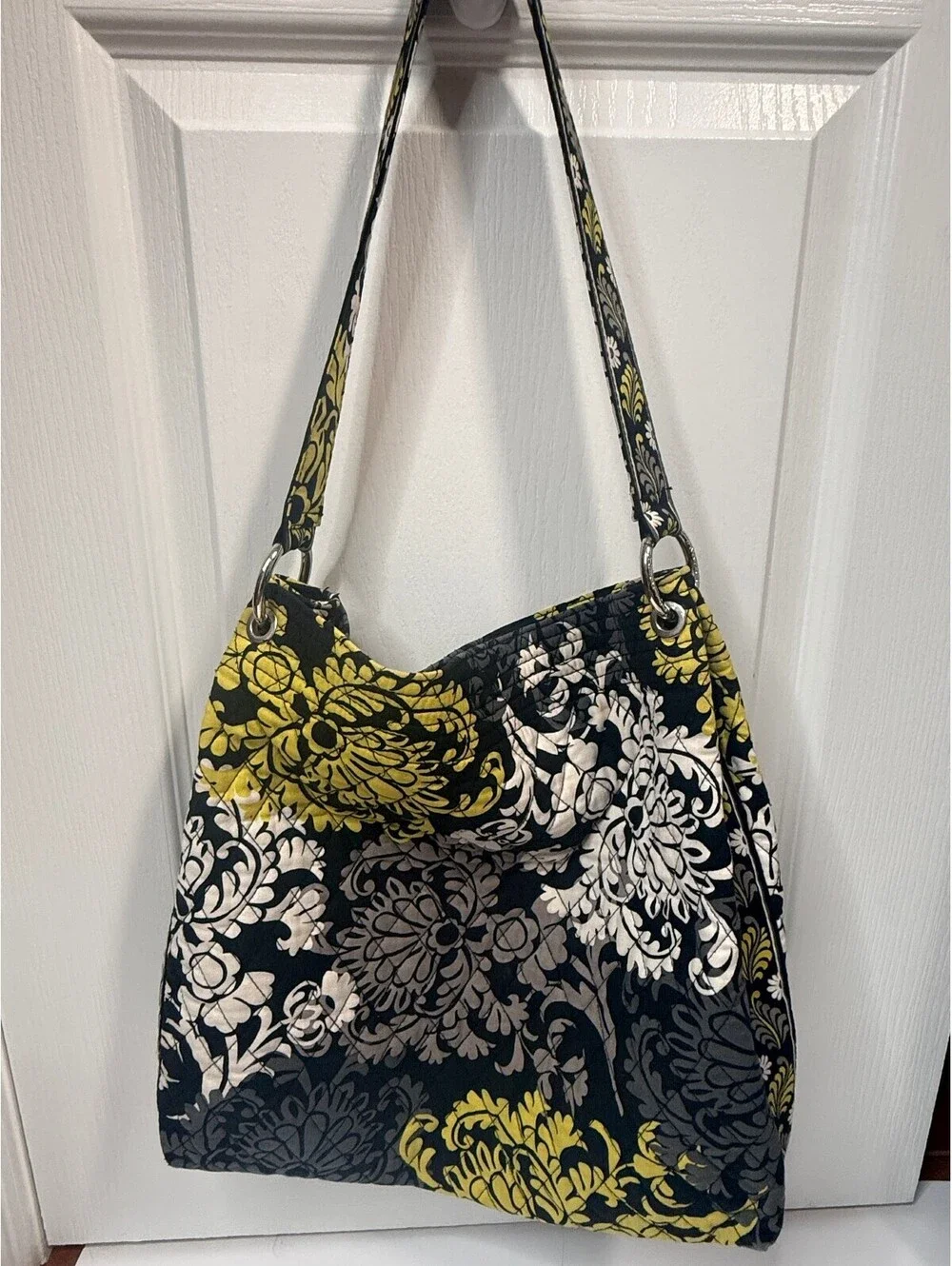 Vera Bradley Baroque Quilted Shoulder Hobo Bag In Retired Print